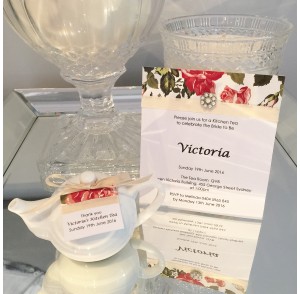 Kitchen tea teapot invitation