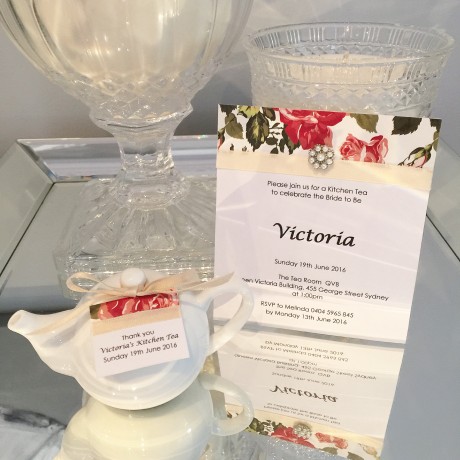 Kitchen tea teapot invitation