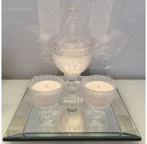 Decorative statement candle urn bonbonniere