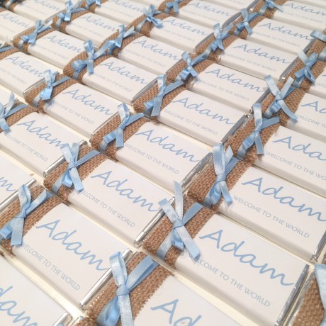 Hessian chocolate bar bonbonniere