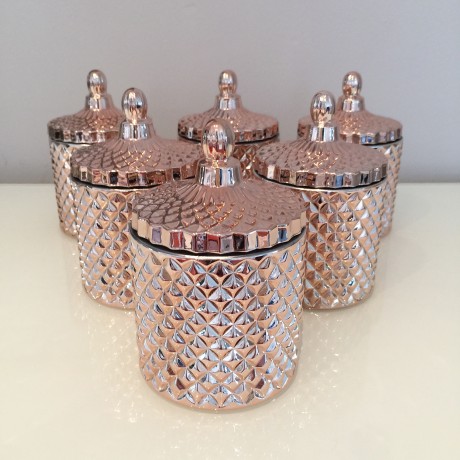 Glass Candle - Rose Gold