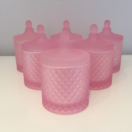 Glass Candle - Pink
