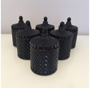 Glass Candle - Black
