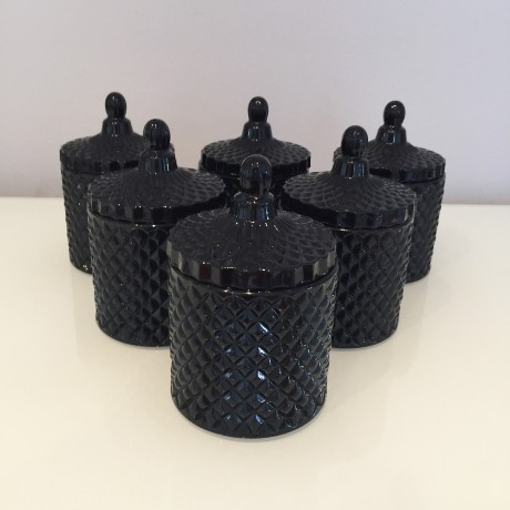 Glass Candle - Black