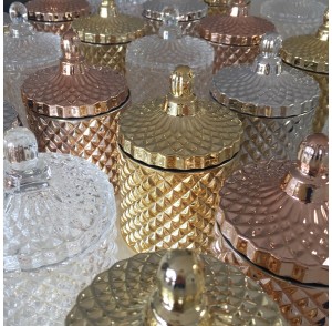 Glass candle bonbonniere (Gold, Rose Gold, Clear)