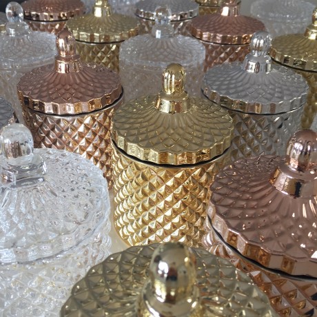 Glass candle bonbonniere (Gold, Rose Gold, Clear)