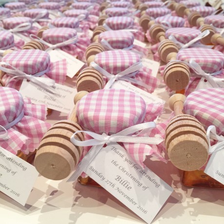 Honey mini square jar bonbonniere