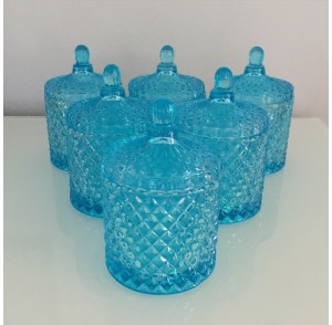 Glass Candle - Blue