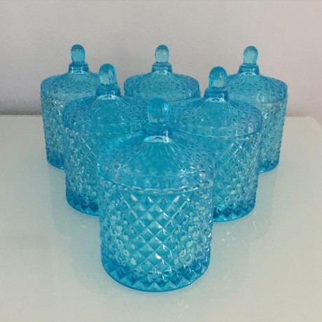 Glass Candle - Blue