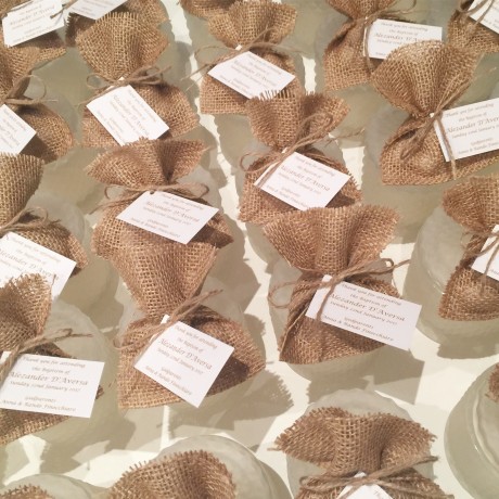 Hessian bonbonniere bags 