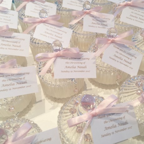 Mini round ribbed candle bonbonniere