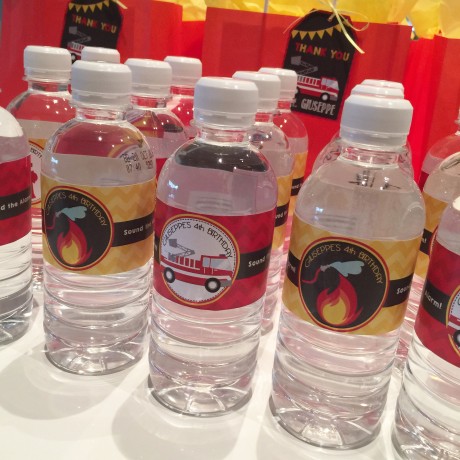 Themed mini water bottles