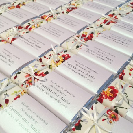 Floral chocolate bar bonbonniere