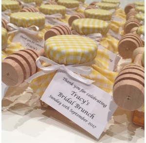 Honey square jar bonbonniere