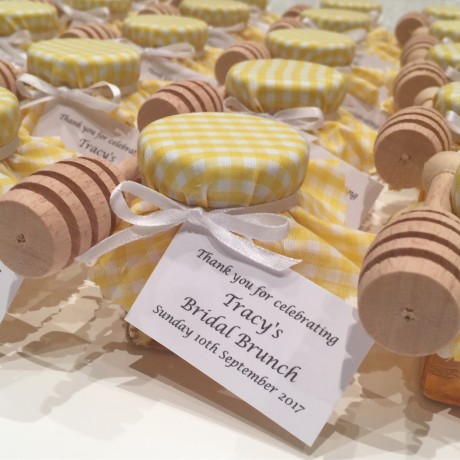 Honey square jar bonbonniere