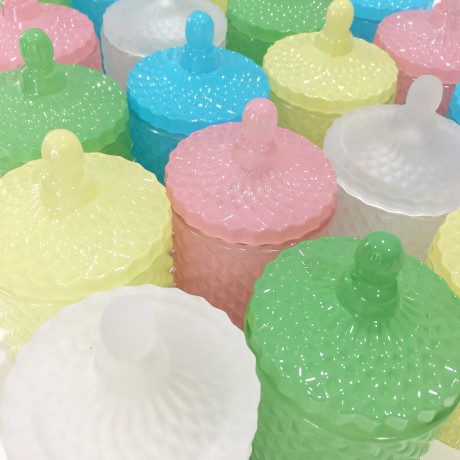 Glass candle bonbonniere (Pink, Baby blue, Green, Yellow, White)