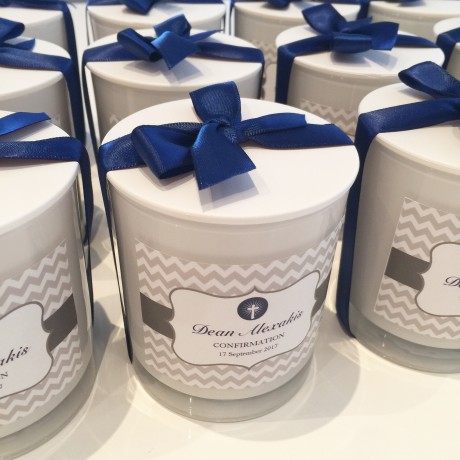 White tumbler candle bonbonniere