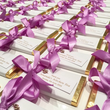 Kitchen Tea chocolate bar bonbonniere 